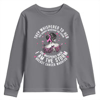 Breast Cancer Youth Sweatshirt Pink Ribbon I Am Storm - Wonder Print Shop