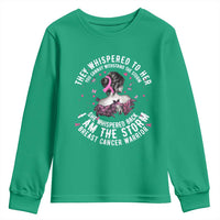 Breast Cancer Youth Sweatshirt Pink Ribbon I Am Storm - Wonder Print Shop