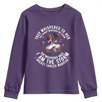 Breast Cancer Youth Sweatshirt Pink Ribbon I Am Storm - Wonder Print Shop