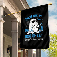 Diabetes is Boo Sheet Garden Flag Funny Halloween Ghost Diabetes Type 1 2 Awareness - Wonder Print Shop