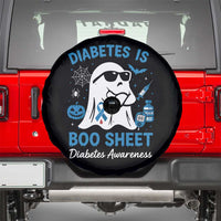 Diabetes is Boo Sheet Spare Tire Cover Funny Halloween Ghost Diabetes Type 1 2 Awareness - Wonder Print Shop
