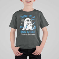 Diabetes is Boo Sheet T Shirt For Kid Funny Halloween Ghost Diabetes Type 1 2 Awareness - Wonder Print Shop