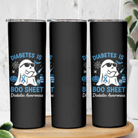 Diabetes is Boo Sheet Skinny Tumbler Funny Halloween Ghost Diabetes Type 1 2 Awareness - Wonder Print Shop