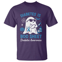 Diabetes is Boo Sheet T Shirt Funny Halloween Ghost Diabetes Type 1 2 Awareness - Wonder Print Shop