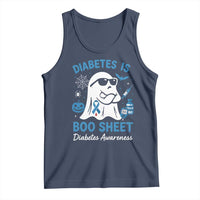 Diabetes is Boo Sheet Tank Top Funny Halloween Ghost Diabetes Type 1 2 Awareness - Wonder Print Shop