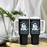 Diabetes is Boo Sheet Tumbler With Handle Funny Halloween Ghost Diabetes Type 1 2 Awareness - Wonder Print Shop
