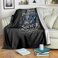 Funny Diabetes Type 1 Awareness Throw Blanket Dead Pancreas Society Sugar Skull - Wonder Print Shop