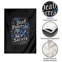 Funny Diabetes Type 1 Awareness Garden Flag Dead Pancreas Society Sugar Skull - Wonder Print Shop