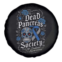 Funny Diabetes Type 1 Awareness Spare Tire Cover Dead Pancreas Society Sugar Skull - Wonder Print Shop