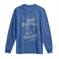 Funny Diabetes Type 1 Awareness Long Sleeve Shirt Dead Pancreas Society Sugar Skull - Wonder Print Shop