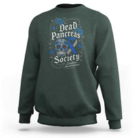Funny Diabetes Type 1 Awareness Sweatshirt Dead Pancreas Society Sugar Skull - Wonder Print Shop