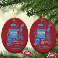 Dead Pancreas Society Christmas Ornament Funny Diabetes Awareness Insulin T1D Support - Wonder Print Shop