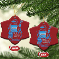 Dead Pancreas Society Christmas Ornament Funny Diabetes Awareness Insulin T1D Support - Wonder Print Shop