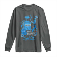 Dead Pancreas Society Long Sleeve Shirt Funny Diabetes Awareness Insulin T1D Support - Wonder Print Shop