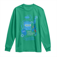Dead Pancreas Society Long Sleeve Shirt Funny Diabetes Awareness Insulin T1D Support - Wonder Print Shop