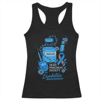 Dead Pancreas Society Racerback Tank Top Funny Diabetes Awareness Insulin T1D Support - Wonder Print Shop