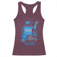 Dead Pancreas Society Racerback Tank Top Funny Diabetes Awareness Insulin T1D Support - Wonder Print Shop