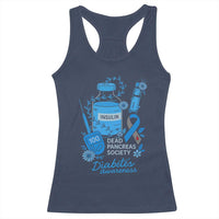 Dead Pancreas Society Racerback Tank Top Funny Diabetes Awareness Insulin T1D Support - Wonder Print Shop