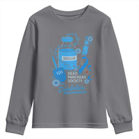 Dead Pancreas Society Youth Sweatshirt Funny Diabetes Awareness Insulin T1D Support - Wonder Print Shop