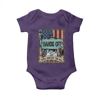 Funny Hands Off With Justice For All Baby Onesie Statue Of Liberty American Flag
