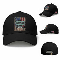Funny Hands Off With Justice For All Baseball Cap Statue Of Liberty American Flag