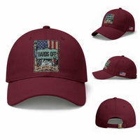 Funny Hands Off With Justice For All Baseball Cap Statue Of Liberty American Flag