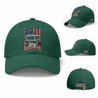 Funny Hands Off With Justice For All Baseball Cap Statue Of Liberty American Flag