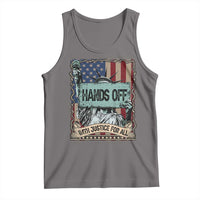 Funny Hands Off With Justice For All Tank Top Statue Of Liberty American Flag