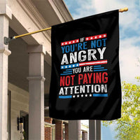 If You Are Not Angry You Are Not Paying Attention Garden Flag Vintage Stars And Stripes - Wonder Print Shop
