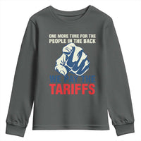 One More Time For The People In The Back We Pay The Tariffs Youth Sweatshirt Pointing Hand