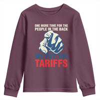 One More Time For The People In The Back We Pay The Tariffs Youth Sweatshirt Pointing Hand