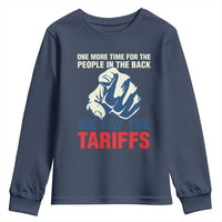 One More Time For The People In The Back We Pay The Tariffs Youth Sweatshirt Pointing Hand