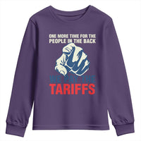 One More Time For The People In The Back We Pay The Tariffs Youth Sweatshirt Pointing Hand