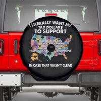 I Literally Want My Tax Dollars To Support National Parks Spare Tire Cover In Case That Wasn't Clear Vintage American Map