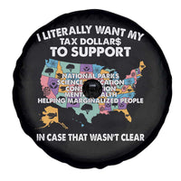 I Literally Want My Tax Dollars To Support National Parks Spare Tire Cover In Case That Wasn't Clear Vintage American Map