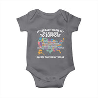I Literally Want My Tax Dollars To Support National Parks Baby Onesie In Case That Wasn't Clear Vintage American Map