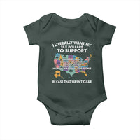 I Literally Want My Tax Dollars To Support National Parks Baby Onesie In Case That Wasn't Clear Vintage American Map