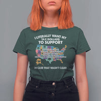 I Literally Want My Tax Dollars To Support National Parks T Shirt For Women In Case That Wasn't Clear Vintage American Map