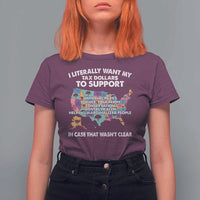 I Literally Want My Tax Dollars To Support National Parks T Shirt For Women In Case That Wasn't Clear Vintage American Map