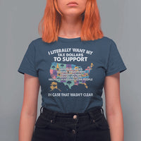 I Literally Want My Tax Dollars To Support National Parks T Shirt For Women In Case That Wasn't Clear Vintage American Map