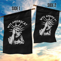 Funny Statue Of Liberty WTF America Garden Flag - Wonder Print Shop
