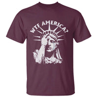 Funny Statue Of Liberty WTF America T Shirt