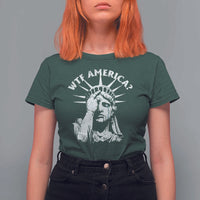 Funny Statue Of Liberty WTF America T Shirt For Women