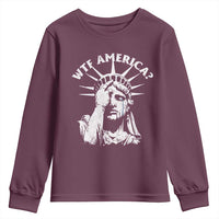 Funny Statue Of Liberty WTF America Youth Sweatshirt