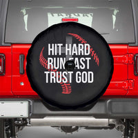 Hit Hard Run Fast Trust God Christian Baseball Spare Tire Cover
