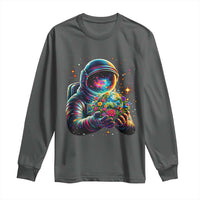 Astronaut Earth Flowers Spaceman Planet Galaxy Universe Long Sleeve Shirt