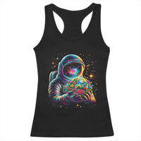 Astronaut Earth Flowers Spaceman Planet Galaxy Universe Racerback Tank Top