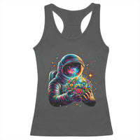 Astronaut Earth Flowers Spaceman Planet Galaxy Universe Racerback Tank Top