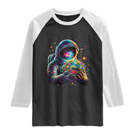 Astronaut Earth Flowers Spaceman Planet Galaxy Universe Raglan Shirt