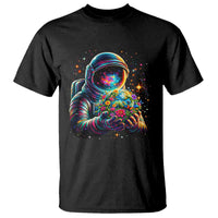 Astronaut Earth Flowers Spaceman Planet Galaxy Universe T Shirt